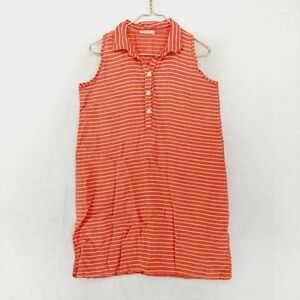Stella‎ Martini Italy Sleveless Linen Striped Shirt Mini Dress P4911